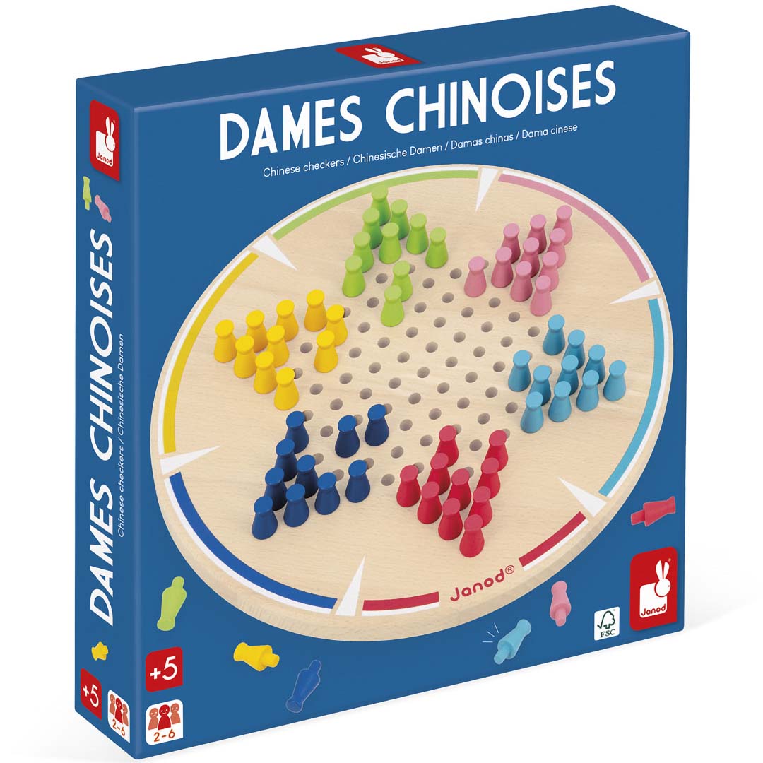 Janod Chinees dammen bordspel in de verpakking.