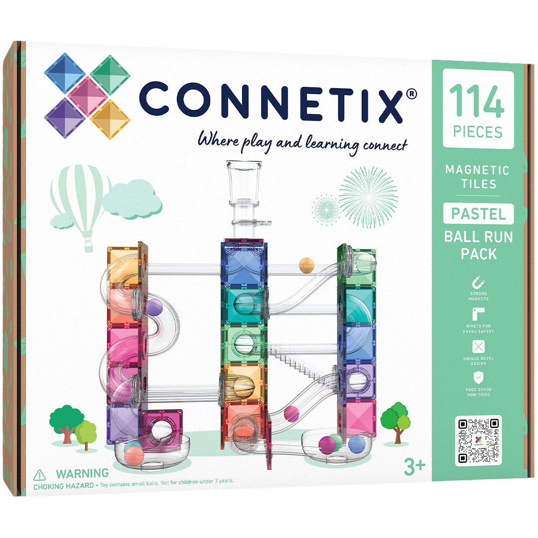 connetix magnetische tegels knikkerbaan - pastel - 114st | CT-P-00114-BR | 