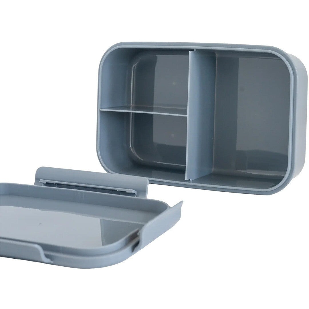 De open 3 sprouts bento kinder lunchbox met interne vakken en losse deksel.