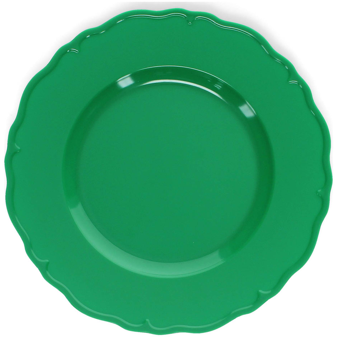 Rex London melamine kinderbord in felgroen met een geschulpte rand.