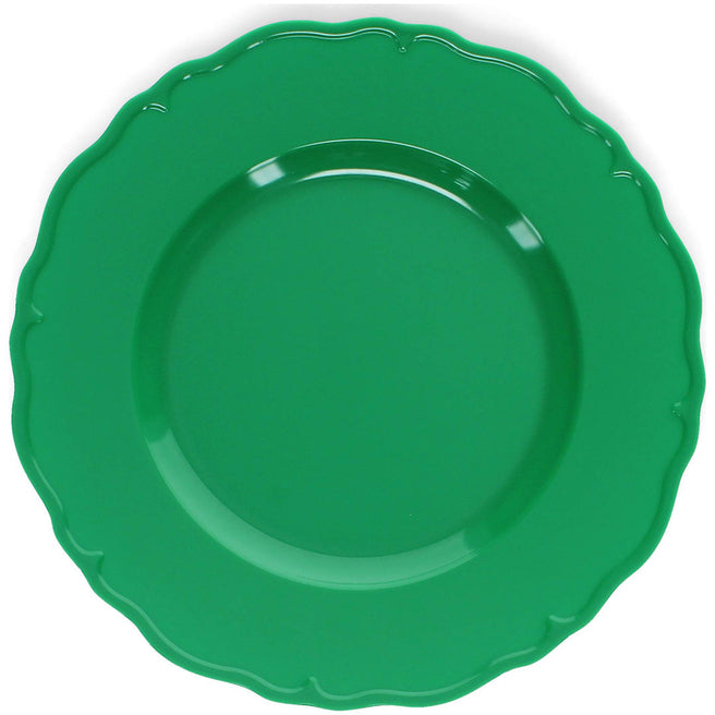 Rex London melamine kinderbord in felgroen met een geschulpte rand.