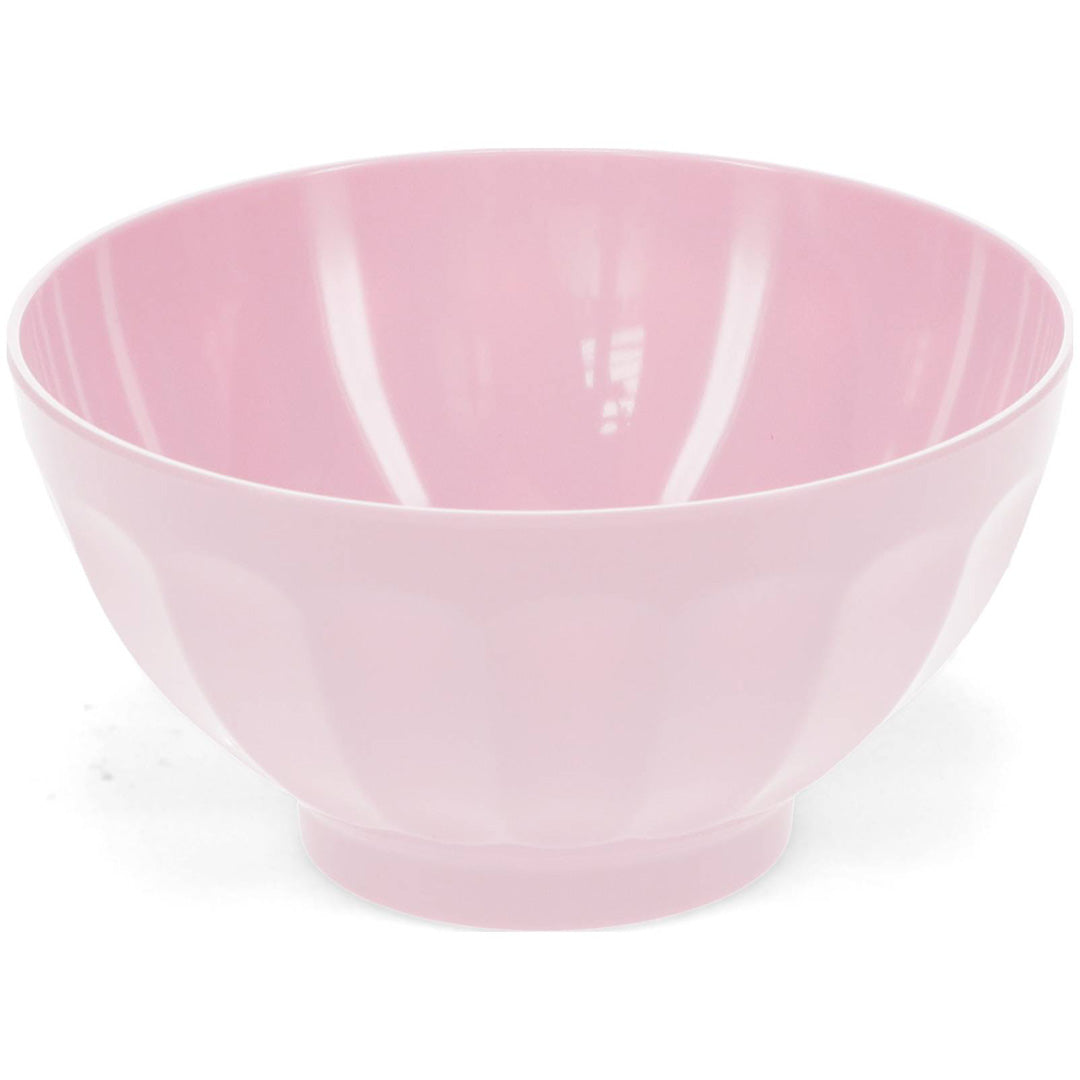 Een roze rex london melamine kom voor baby's en peuters.