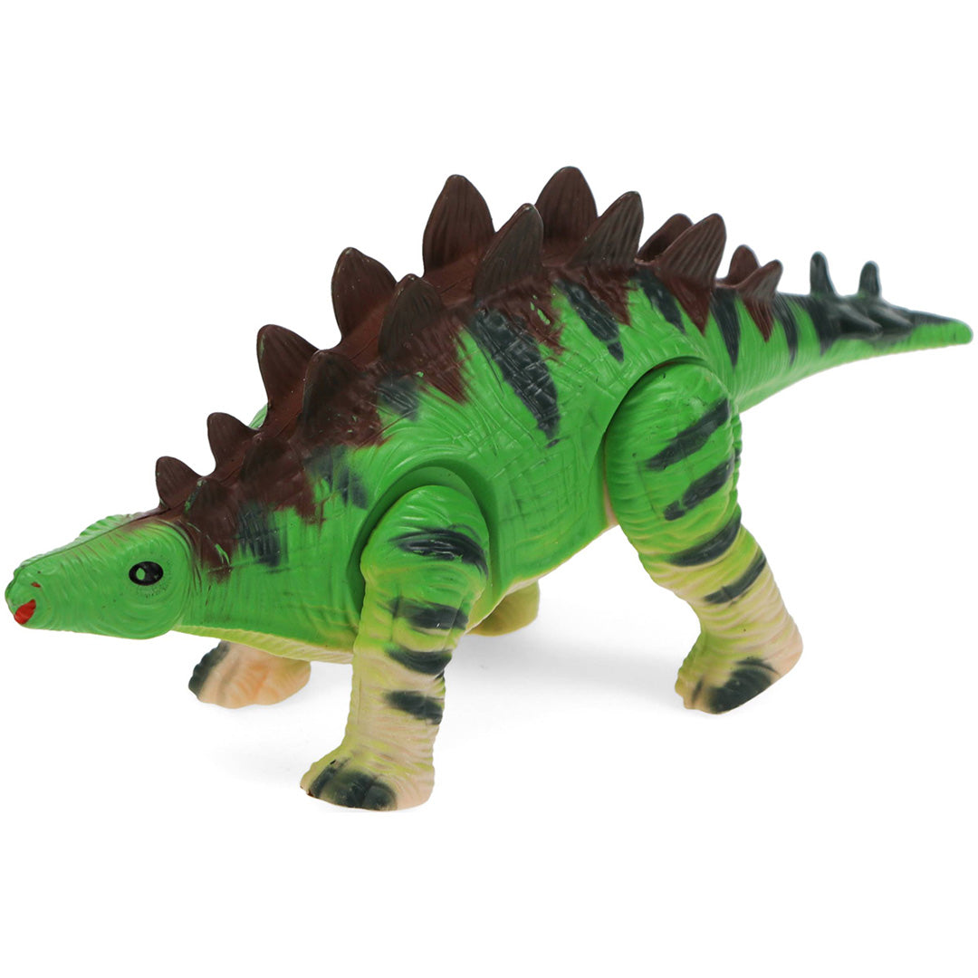Rex London groen gestreept stegosaurus opwindspeeltje.