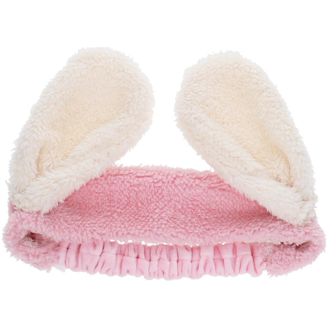 Rex London haarband met roze en crèmekleurige pluizige bunny ears.