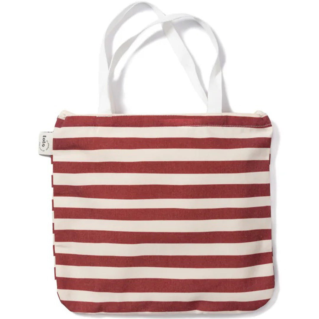 play&go draagtas met rood-witte strepen.