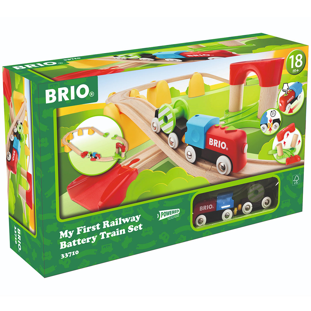 De verpakking van de Brio My First Railway Battery Train Set.