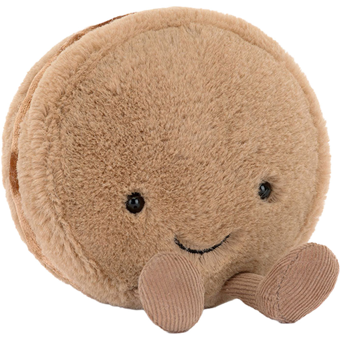 jellycat amuseables knuffelmacaron chocola - 12 cm