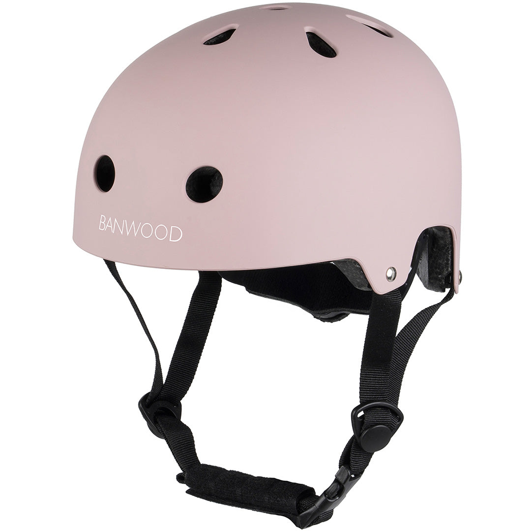 Banwood kinderhelm in mat dusty roze.