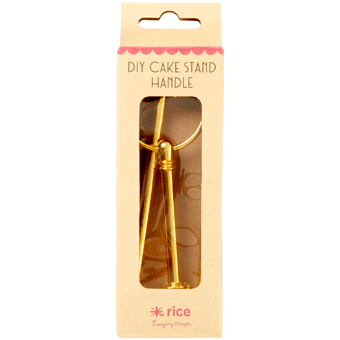 Verpakking van de gouden Rice DIY taartplateau handgreep.