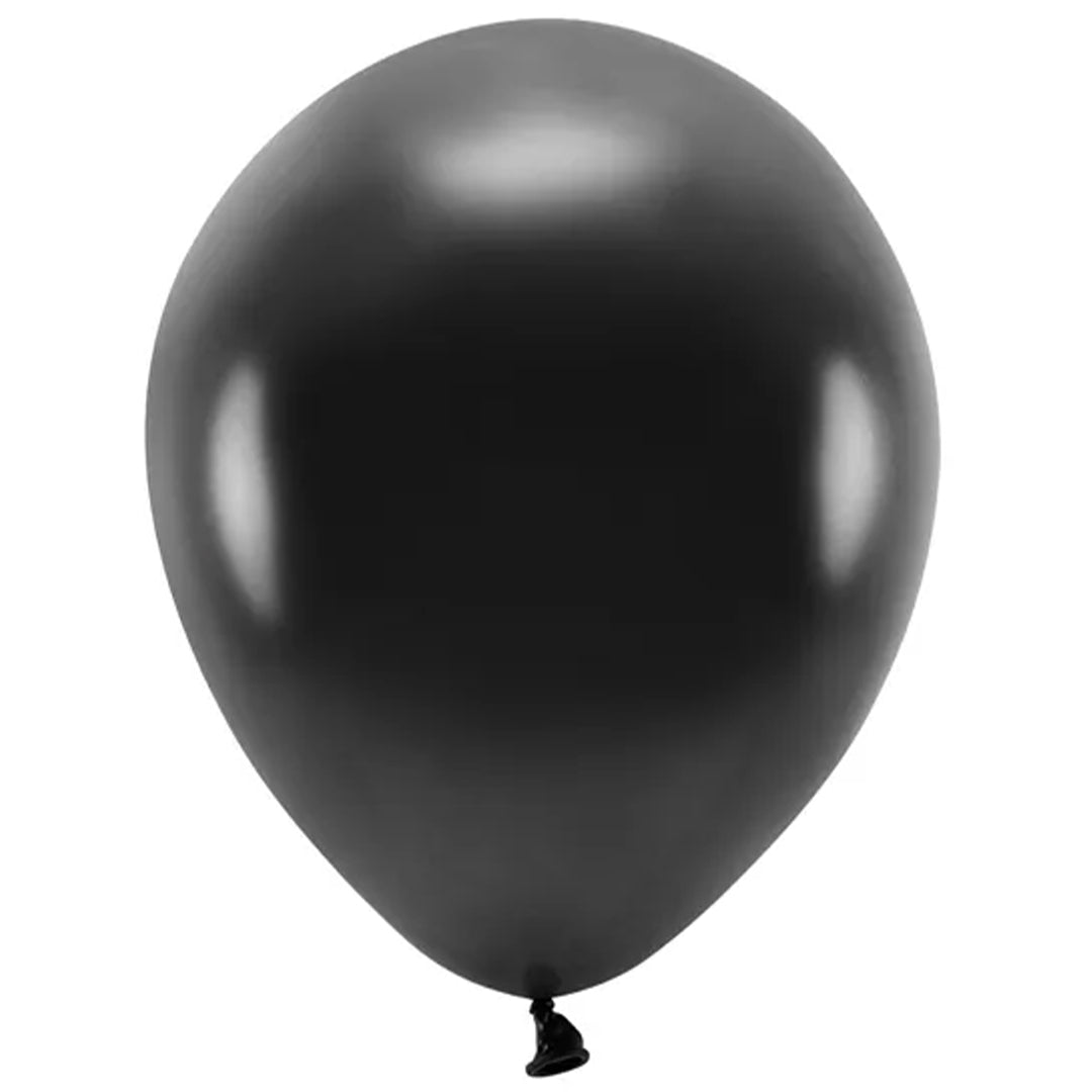 Partydeco zwarte metallic ballon.
