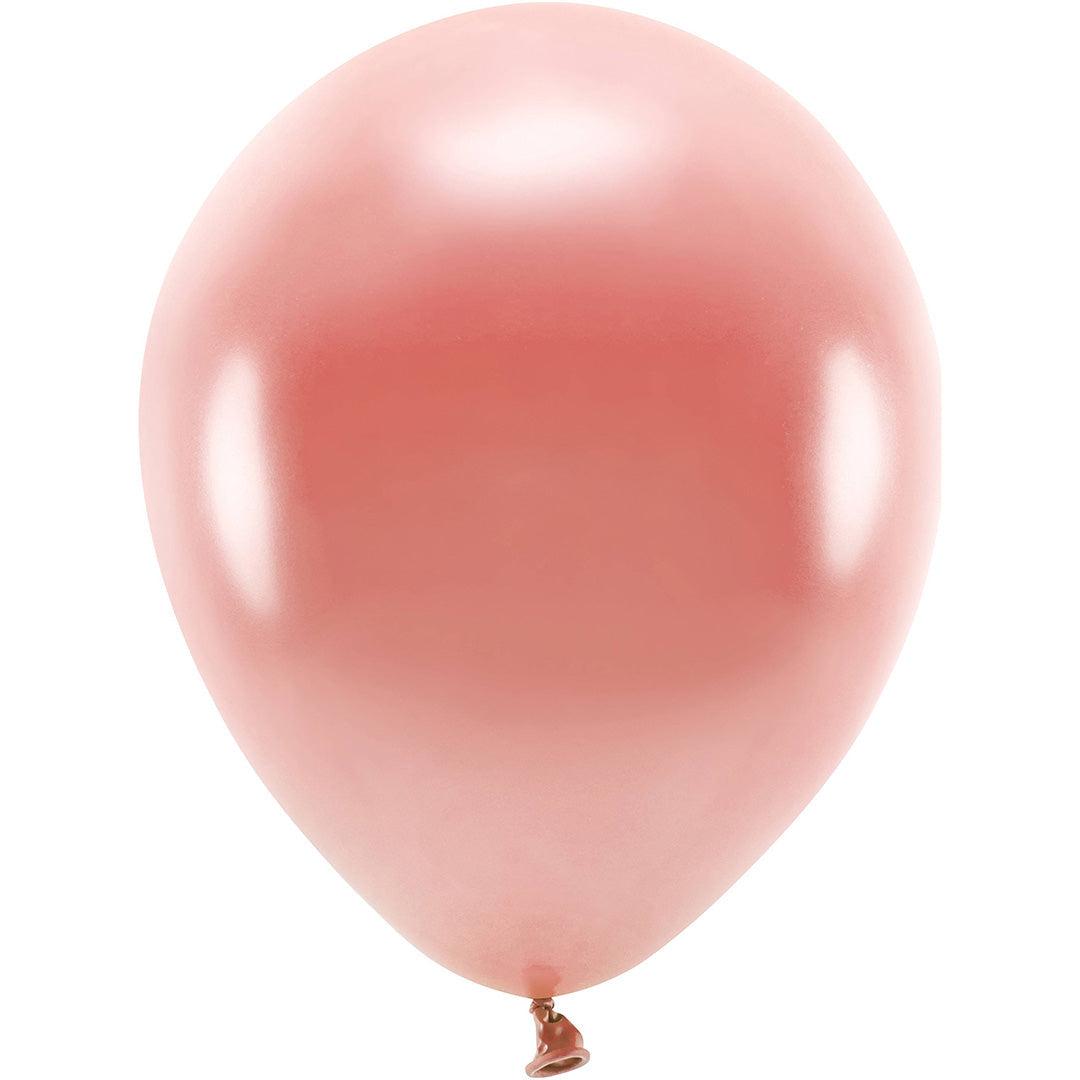 Een opgeblazen partydeco metallic rose goud ballon.