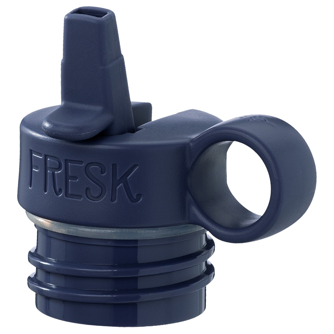 Fresk marineblauwe dop met drinktuit voor de thermosfles.