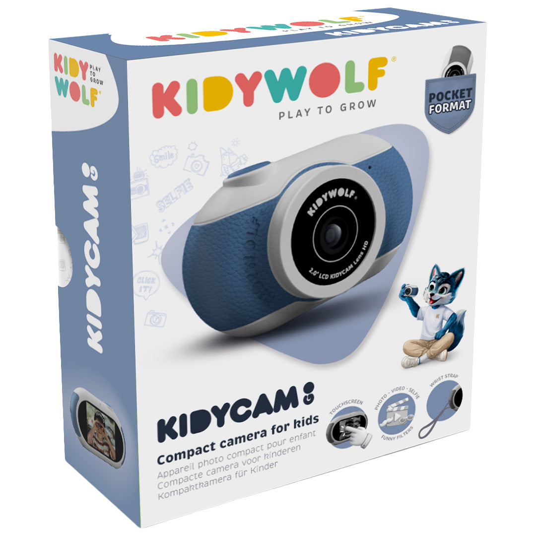 kidywolf appareil photo pour enfant kidycam go - bleu