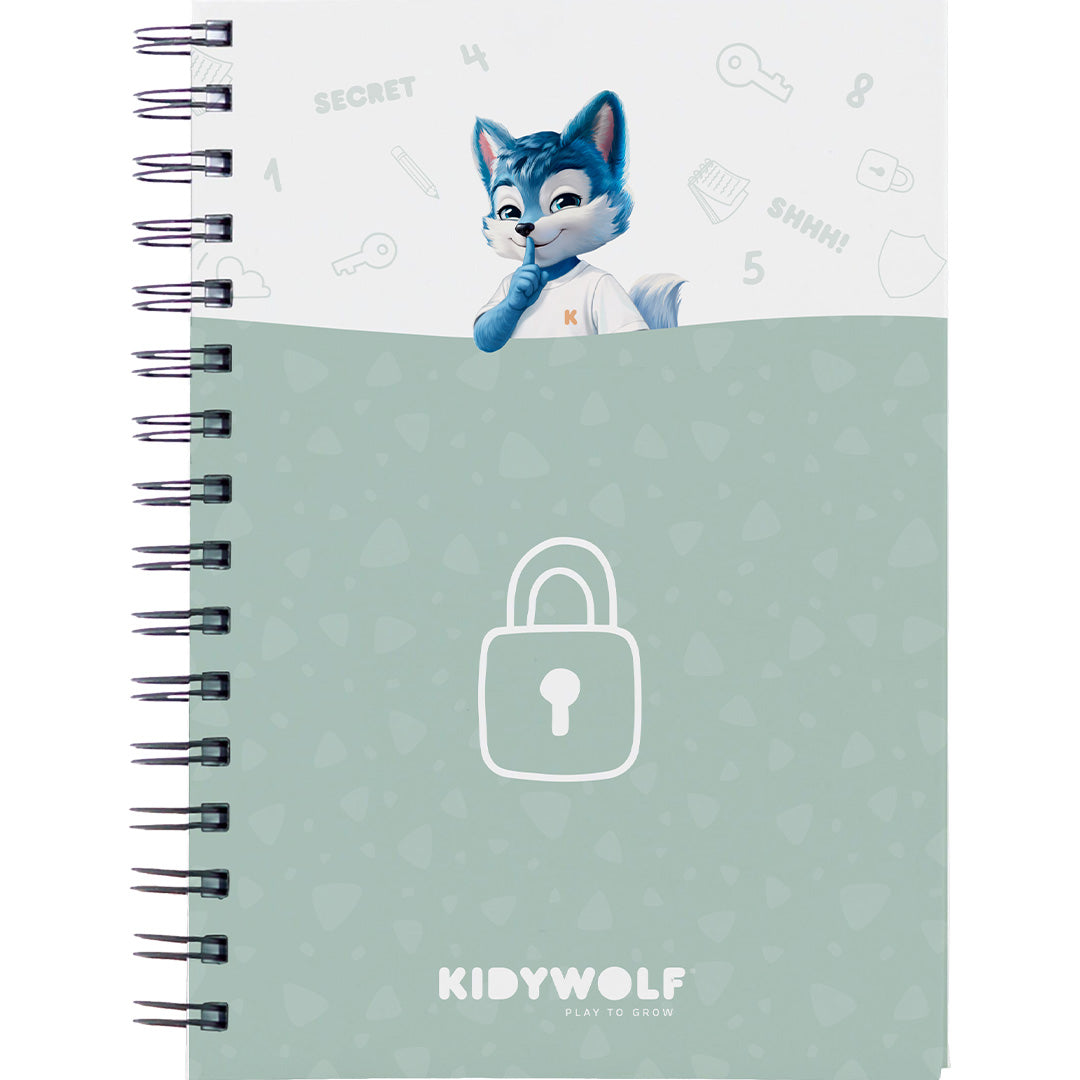 kidywolf geheimenboek met spraakrecorder - kidytreasure - groen | KIDYTREASURE-GR | 6