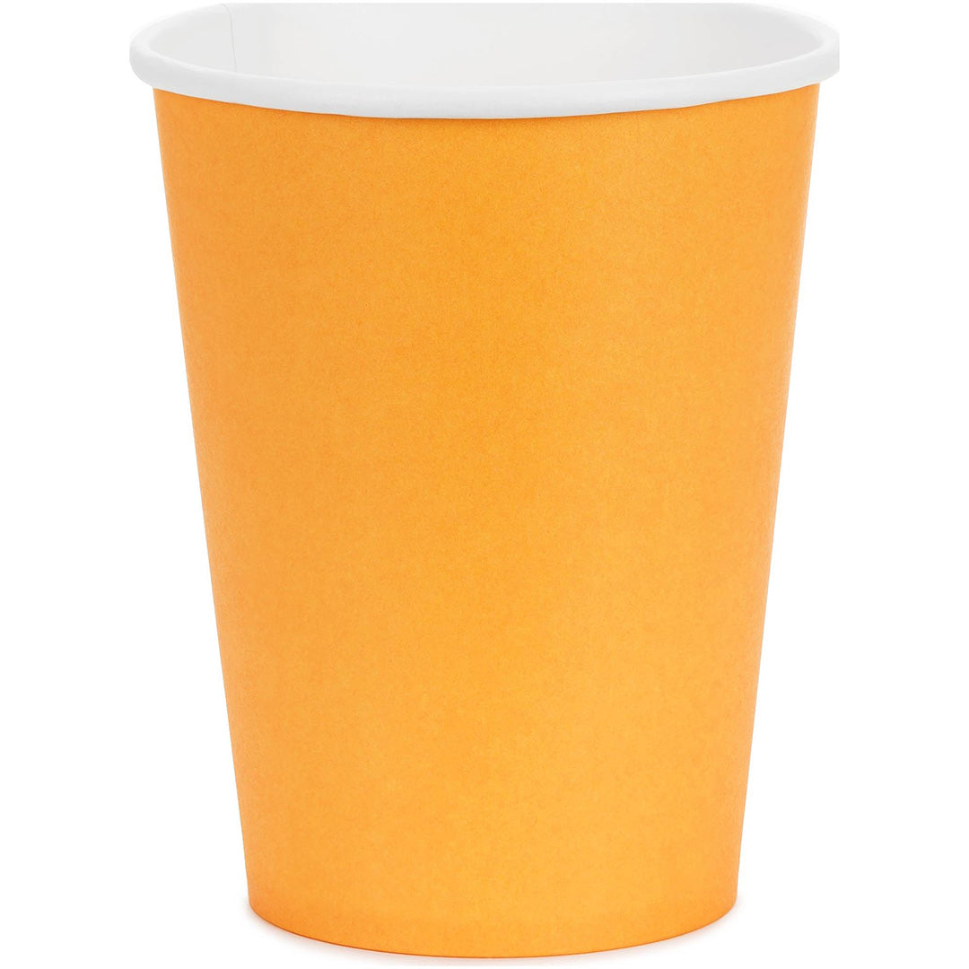 Partydeco oranje papieren feestbeker.
