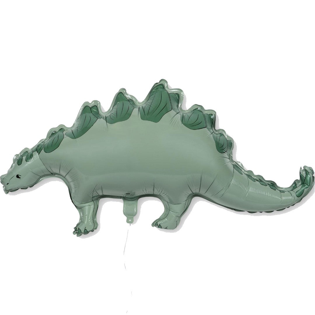 Konges Sløjd groene folieballon in de vorm van een dinosaurus.