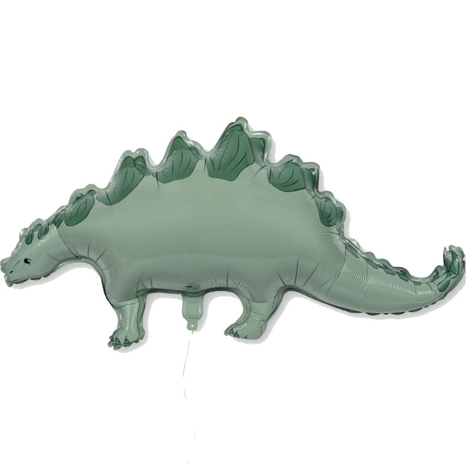 Konges Sløjd groene folieballon in de vorm van een dinosaurus.