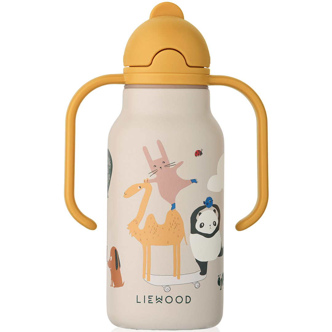 LW19618-2623 | liewood rvs thermosfles kimmie - around the world - sandy - 250 ml | 4