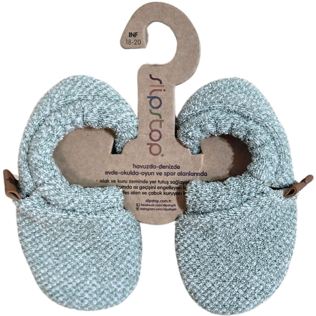 slipstop chaussons pour enfants - vert doux - taille 18-19