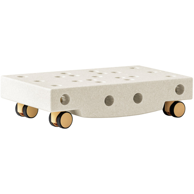 Modu speelplank scooter board in zandgrijs met beige wielen.