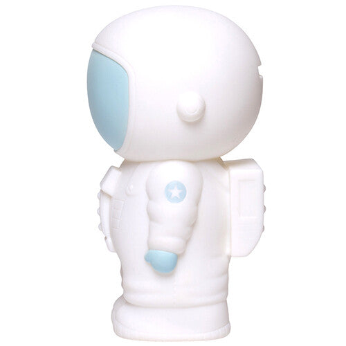 A little lovely company astronaut spaarpot van de linkerzijkant gezien.