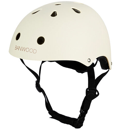 Banwood klassieke kinderhelm in crème kleur.