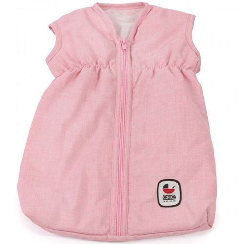 Bayer Chic roze poppenslaapzak met rits.