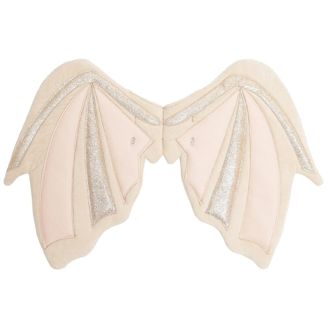 Billy loves Audrey kinder drakenvleugels in beige en lichtroze met glitter.