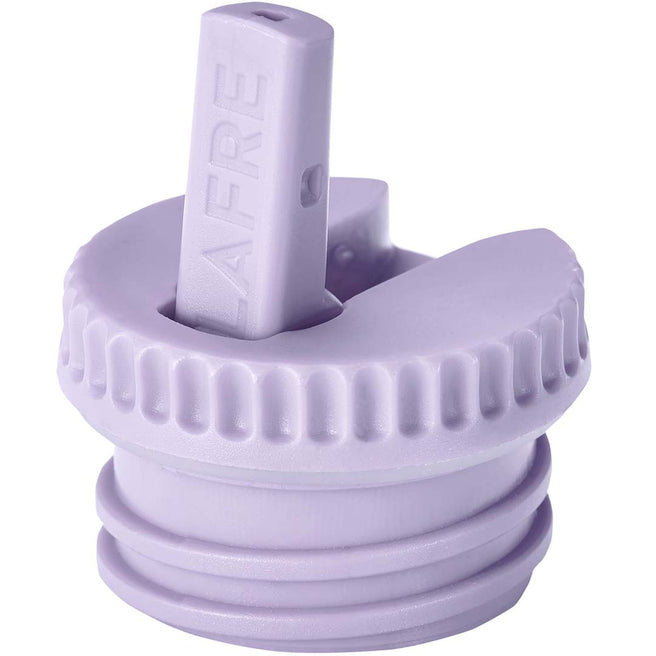 Blafere lila plastic dop met drinktuit.