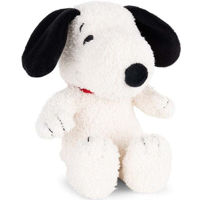 Bon ton toys pluchen knuffelhond Snoopy zittend, met zwarte oren en neus.