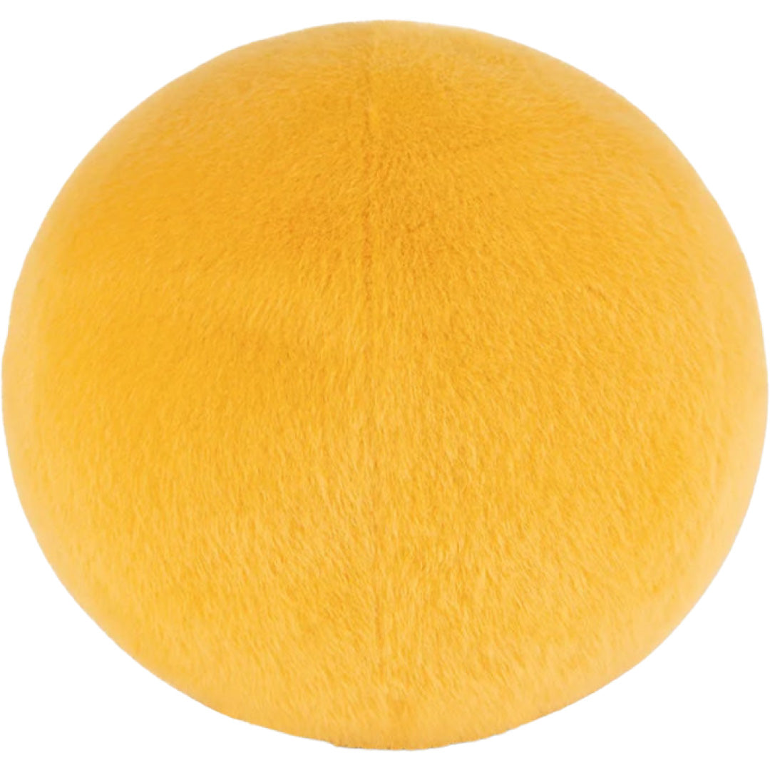 bon ton toys achterkant van een gele pluchen knuffelbal.