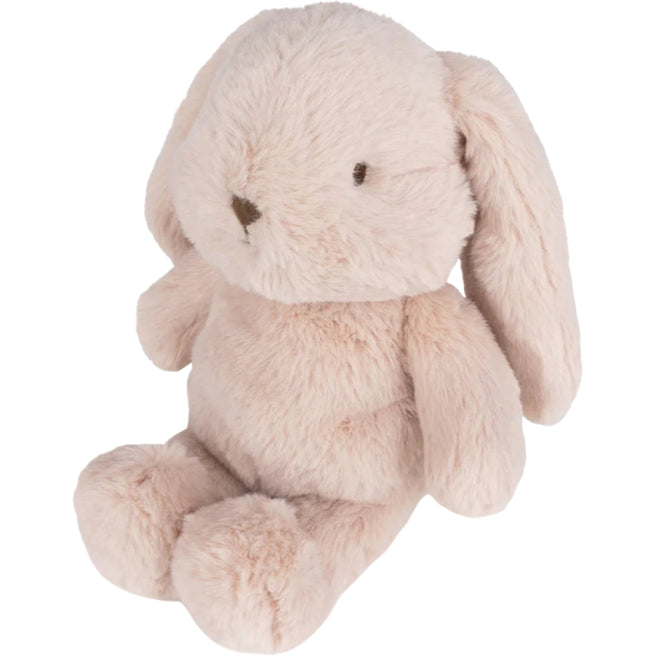 Bon Ton Toys pluchen knuffelkonijn in lichtroze, zittend en van voren gezien.