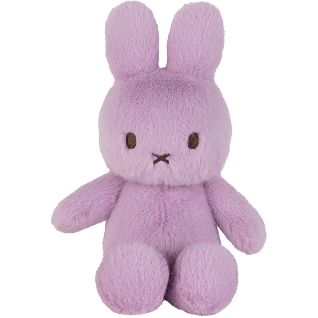 Bon ton toys paars Miffy knuffelkonijn, van voren gezien.