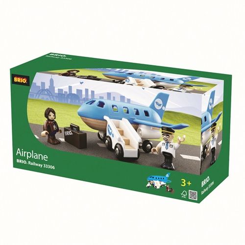 De verpakking van de Brio vliegtuig speelset met afbeelding van het speelgoed.