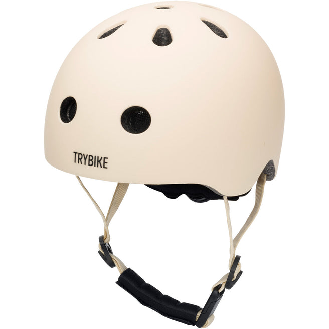 TRYBIKE kinderhelm in vintage crème kleur.