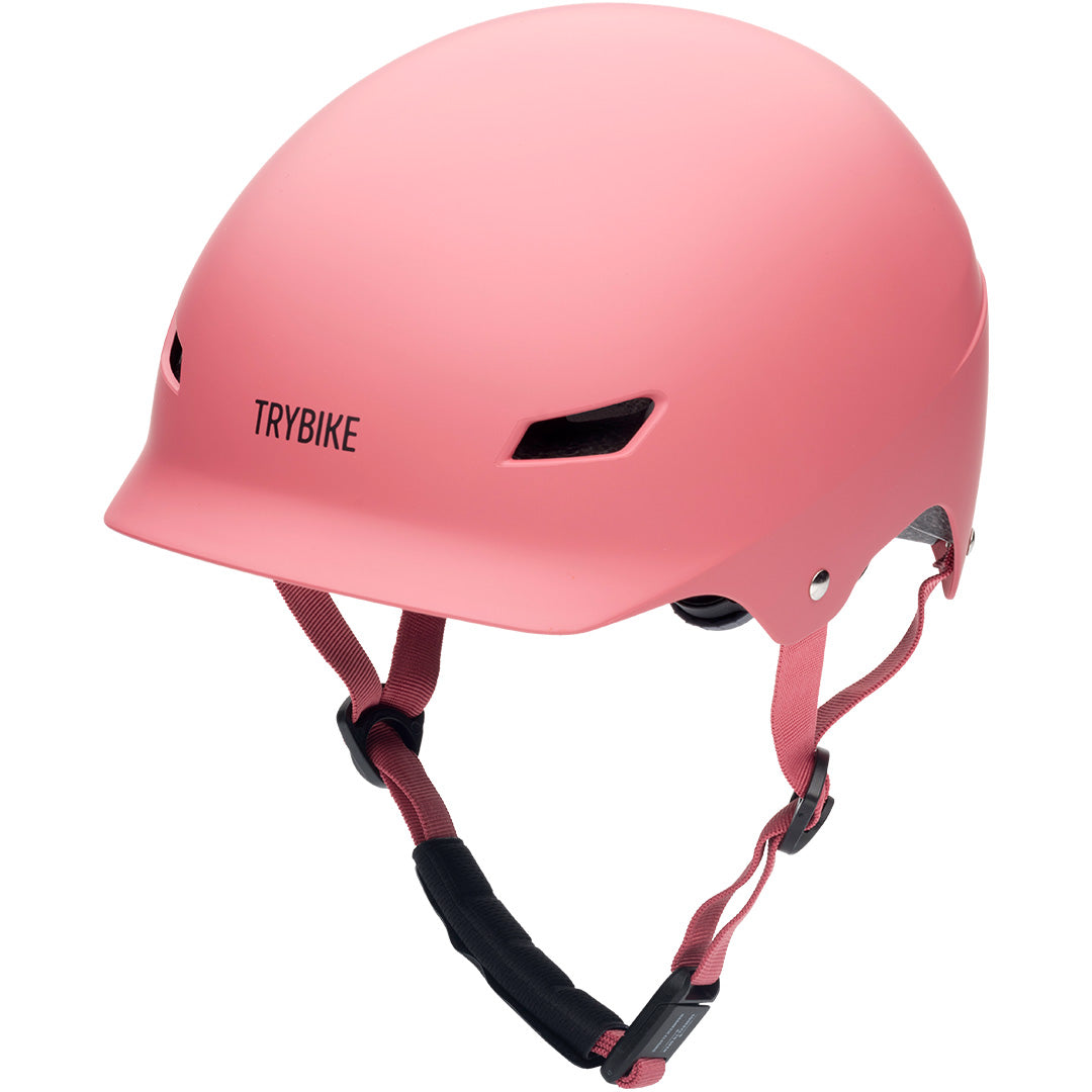 Coconuts Helmets roze kinderfietshelm met kinband.