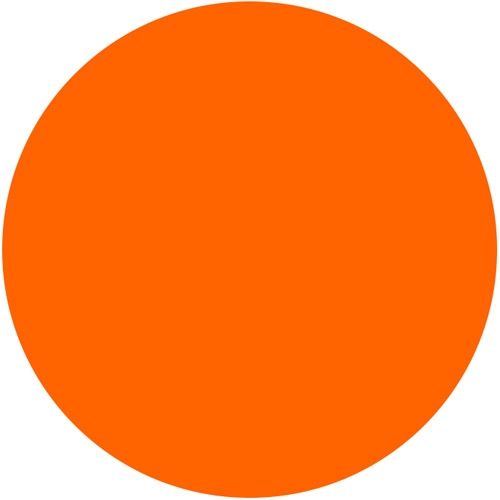 Een effen oranje cirkel.