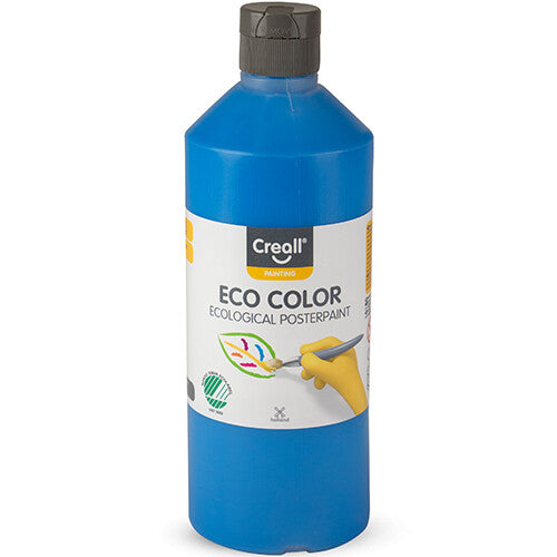 Creall Eco Color plakkaatverf in een blauwe knijpfles.