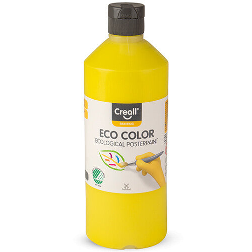 Creall Eco Color gele plakkaatverf in een knijpfles.