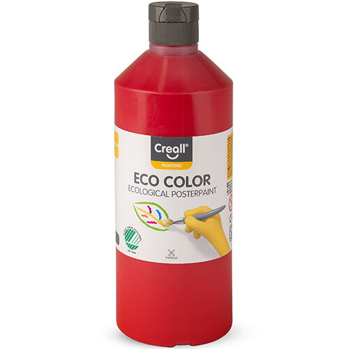 Creall Eco Color plakkaatverf in een rode knijpfles.