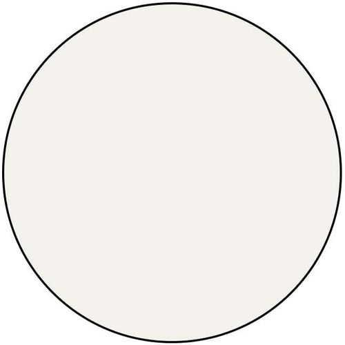 Een effen witte cirkel, die de kleur van de luchthardende klei voorstelt.