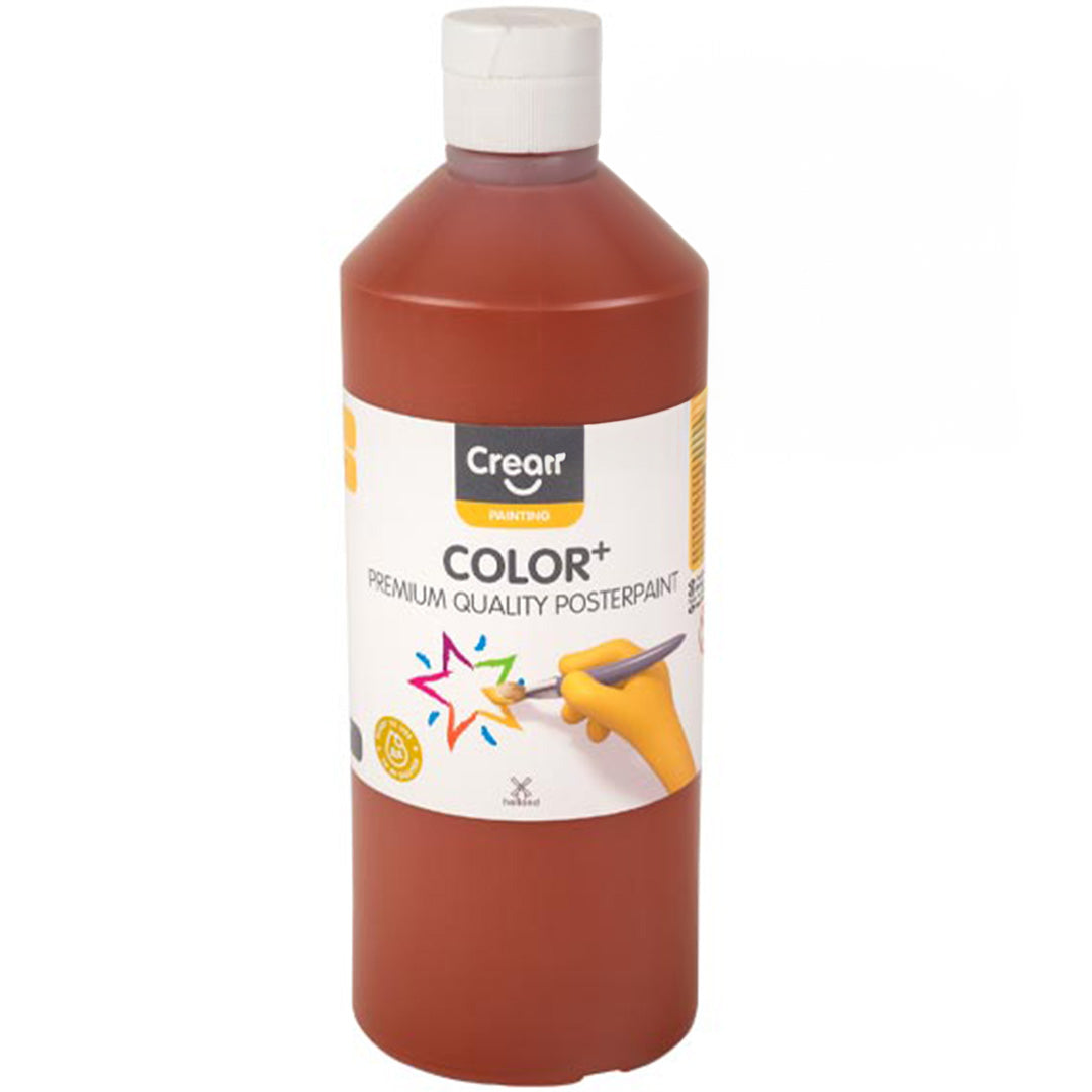 Creall Color lichtbruine plakkaatverf in een knijpfles van 500ml.