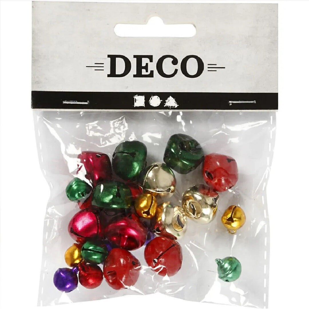 Verpakking van Creativ Company veelkleurige metallic belletjes.