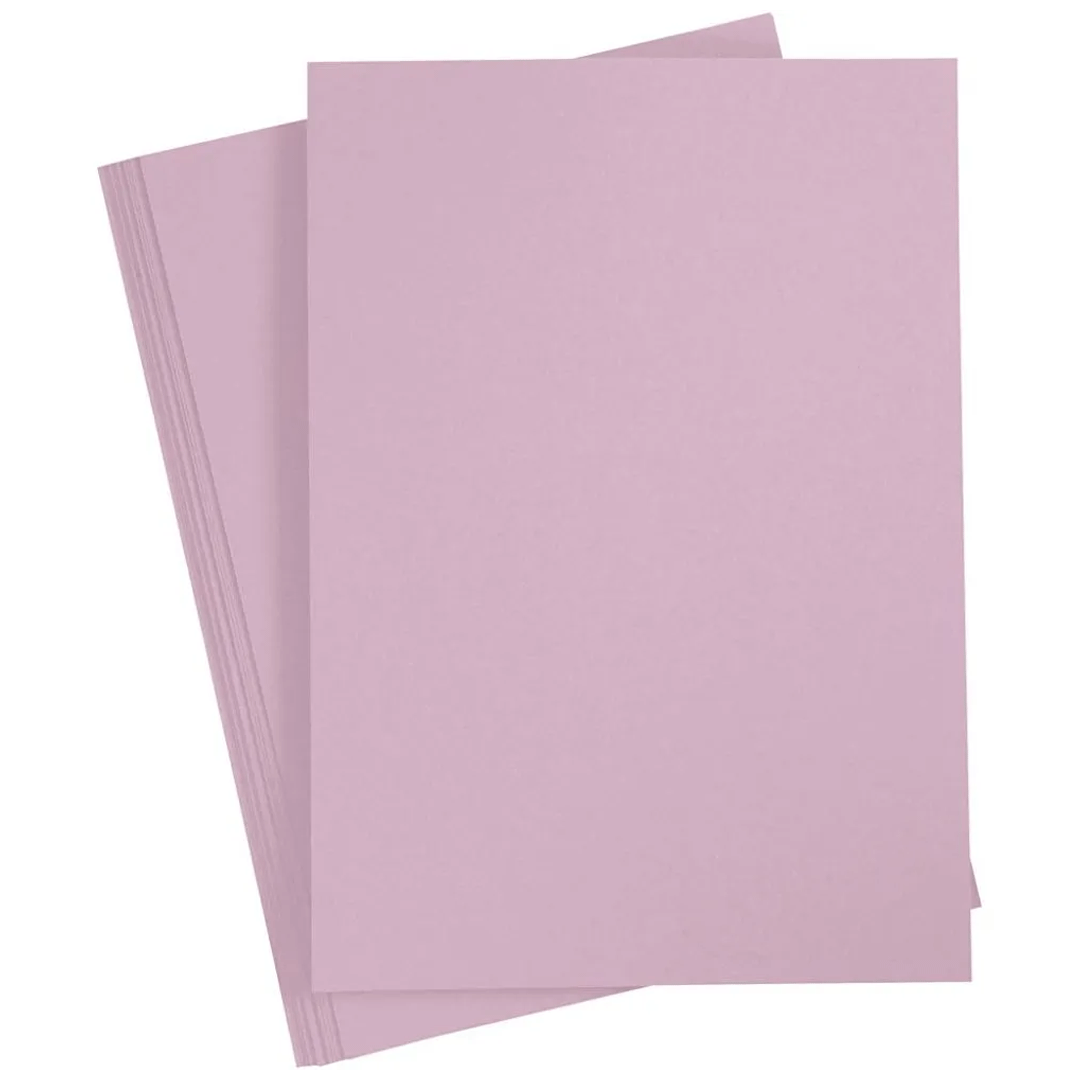 Creativ Company knutselpapier, een stapel lichtpaars A4 papier.
