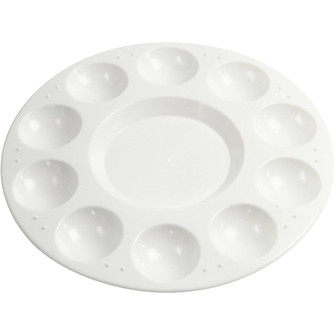 Creativ Company rond wit plastic schilderspalet met mengschaal.