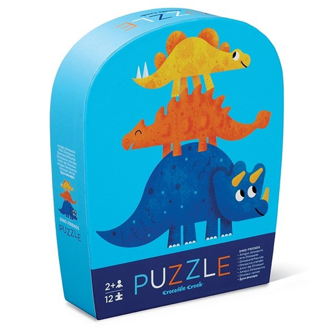 Verpakking van de Crocodile Creek dinosaurus puzzel voor kinderen vanaf 2 jaar.