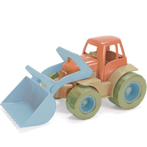 Dantoy veelkleurige plastic speelgoed tractor met shovel.