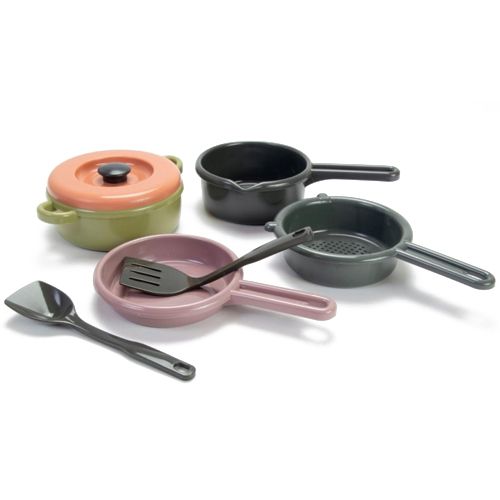 Dantoy green bean speelgoed pannenset met pot, pannen, vergiet en keukengerei.