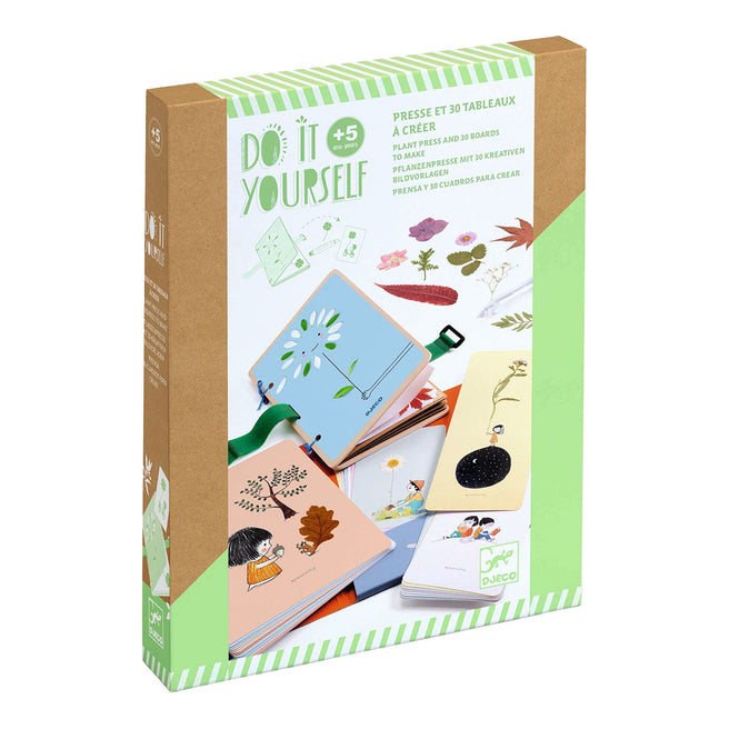 Djeco hobbyset verpakking voor bloemen drogen en kaarten maken.