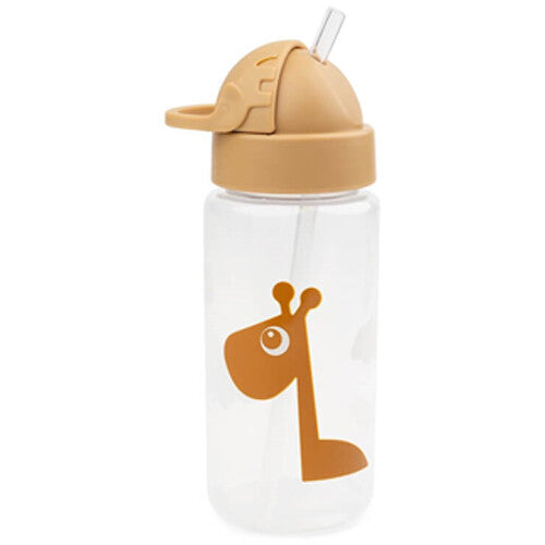 done by deer drinkfles met rietje met een giraf op de voorkant.